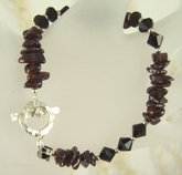 Garnet Swarovski crystal bracelet