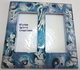 Marine, turquoise, and pearl two-hole modern lightswitch cover