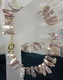 Natural purple Biwa pearl necklace with gold vermeil clasp