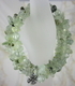 Prehnite memory wire bracelet with Celtic knot charm